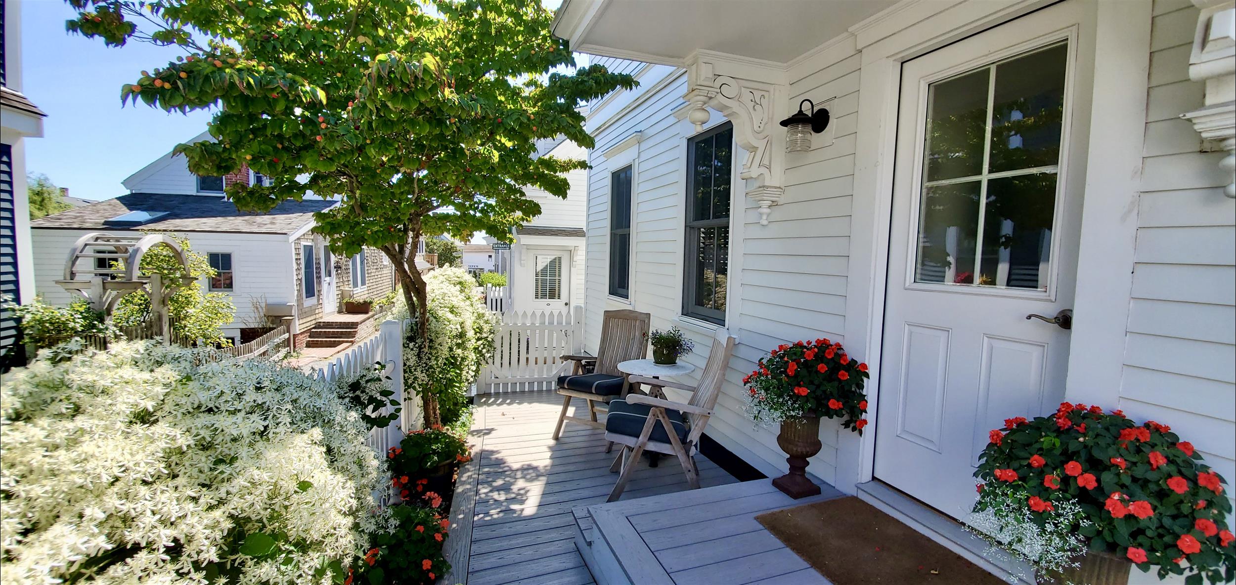 Private porch and entrance of the Herring Cove guest room