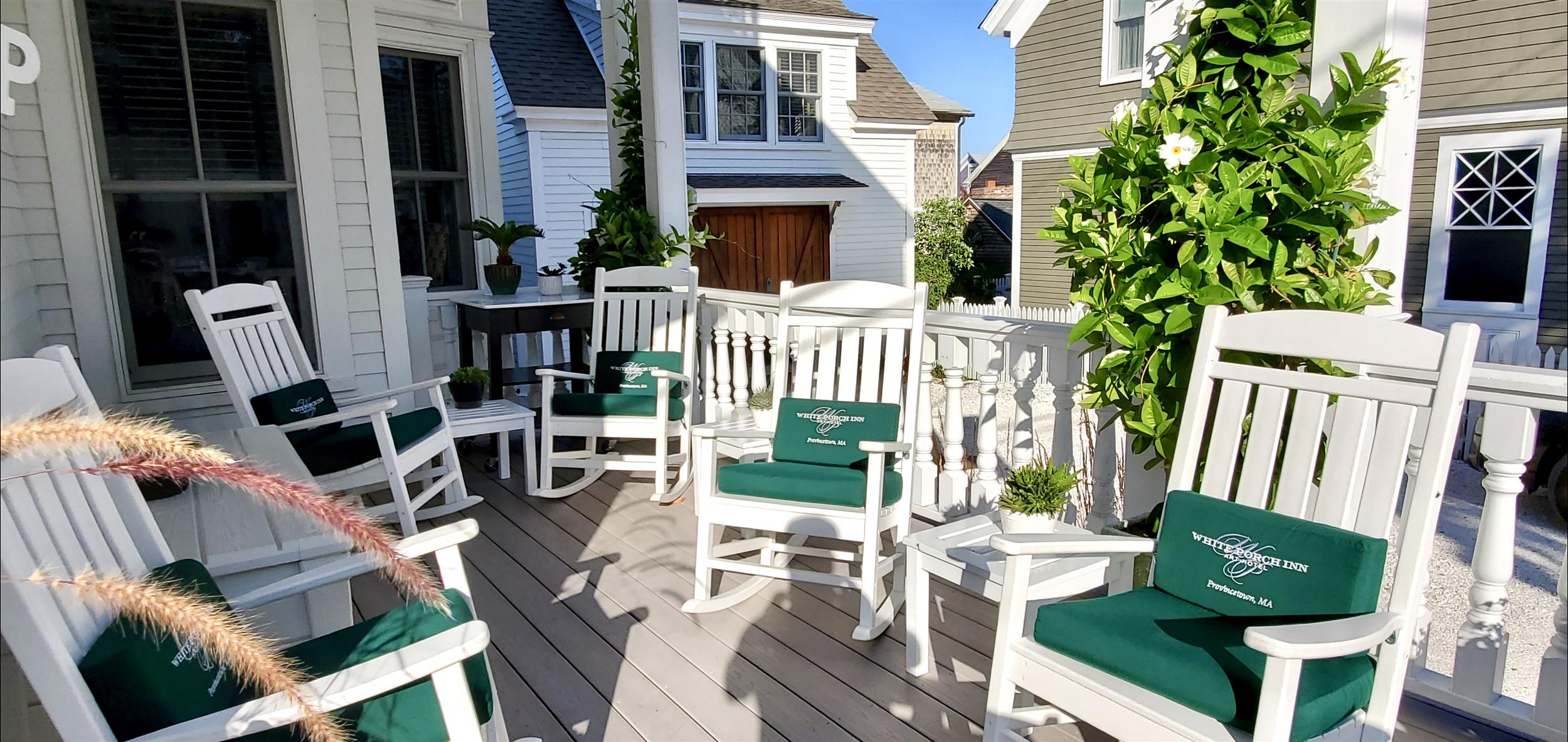 Porch & garden area of out Provincetown hotel
